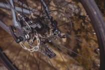 Primo piano del dettaglio del cambio della bicicletta — Foto stock