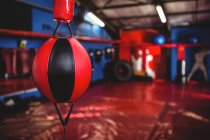 Close-up of speed boxing ball in fitness studio — Stock Photo