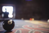 Close up of 8 ball on proper time — Stock Photo