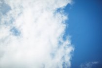 Vista de hermosas nubes en el cielo azul - foto de stock
