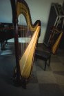 Classical harp in music school — Stock Photo