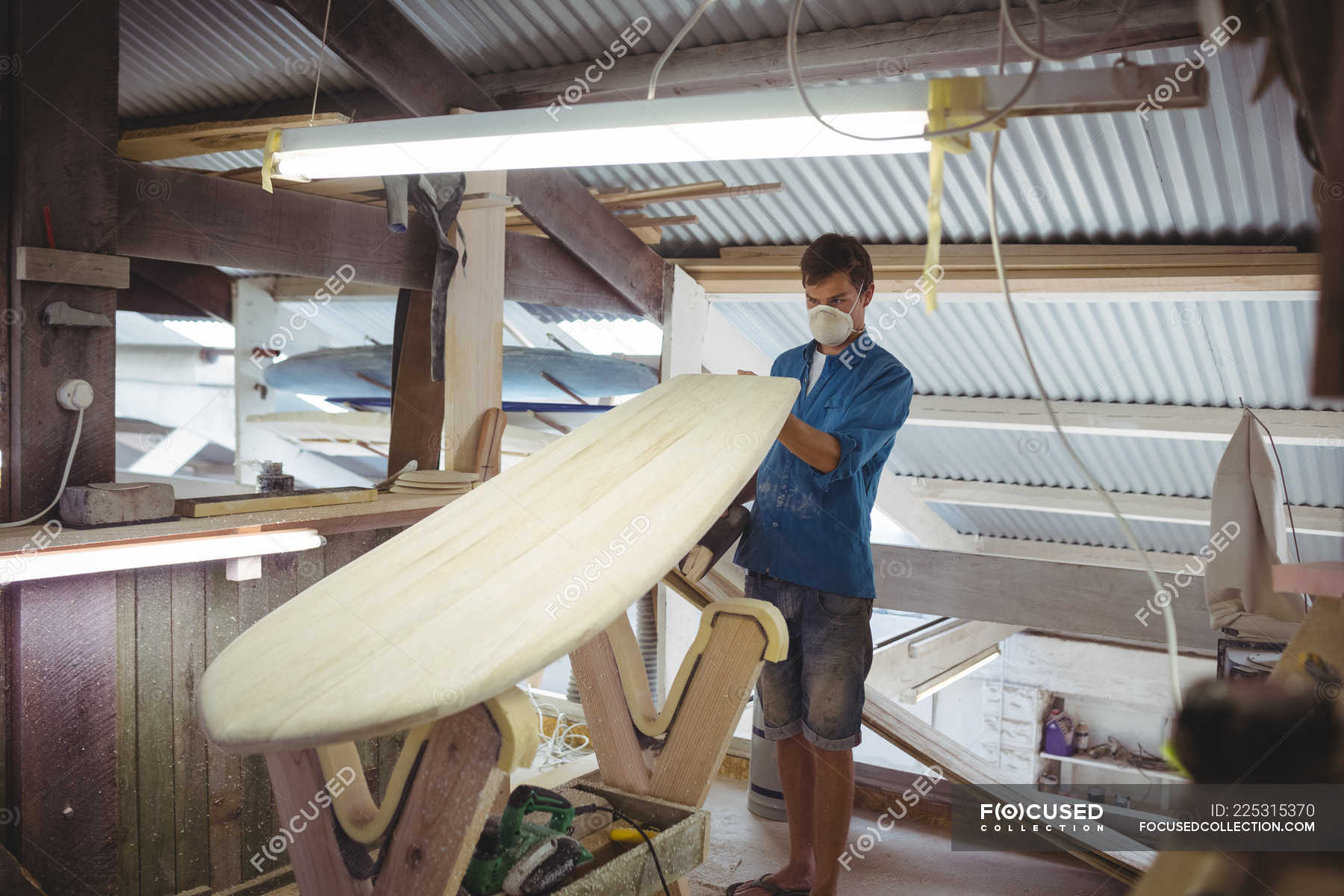 making surfboards