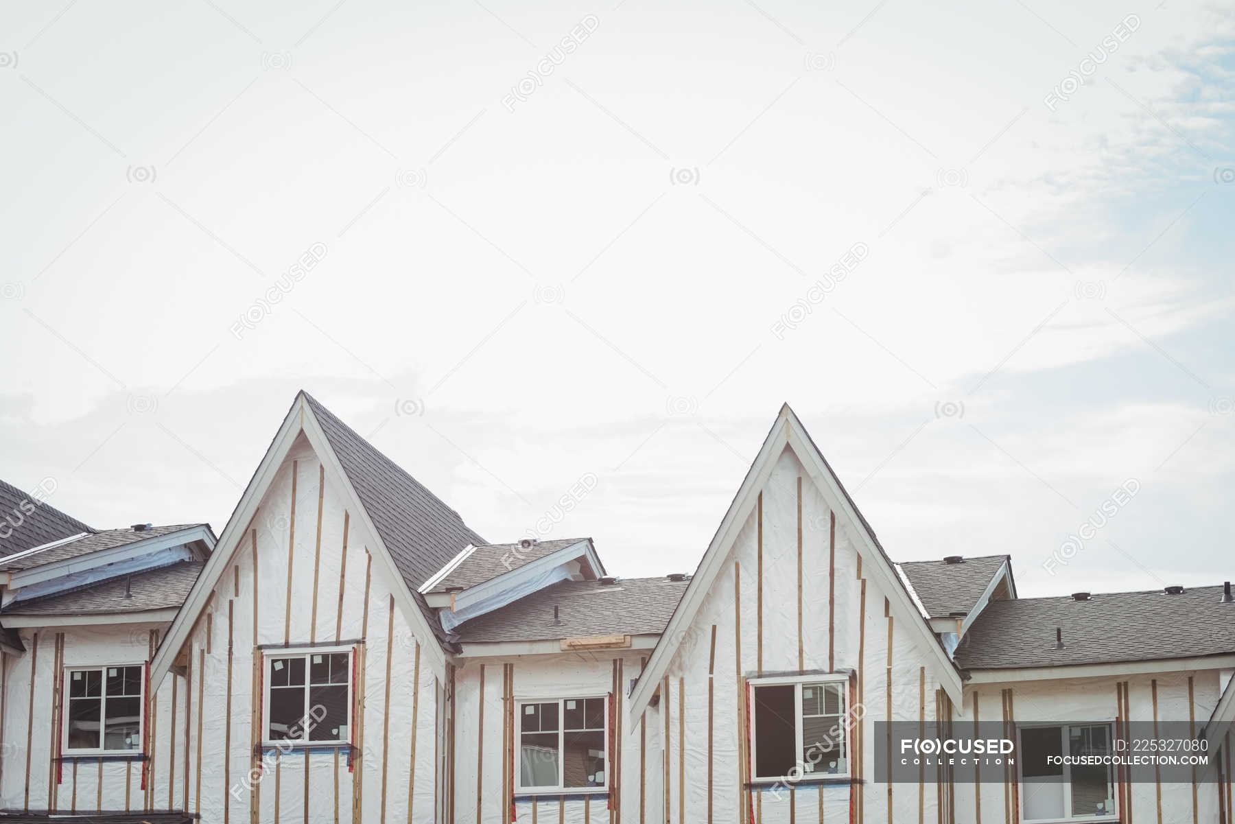 Exterior Of A Building Under Renovation Outdoors House Stock Photo