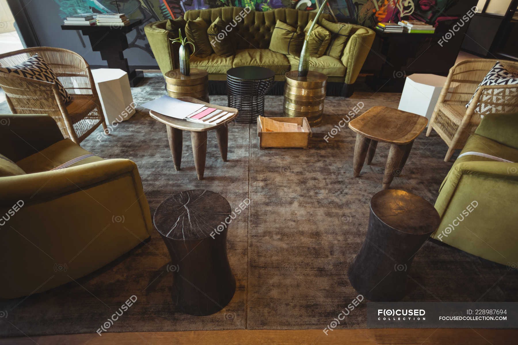 Modern Waiting Area In Office Building Architecture Stock Photo   Focused 228987694 Stock Photo Modern Waiting Area Office 