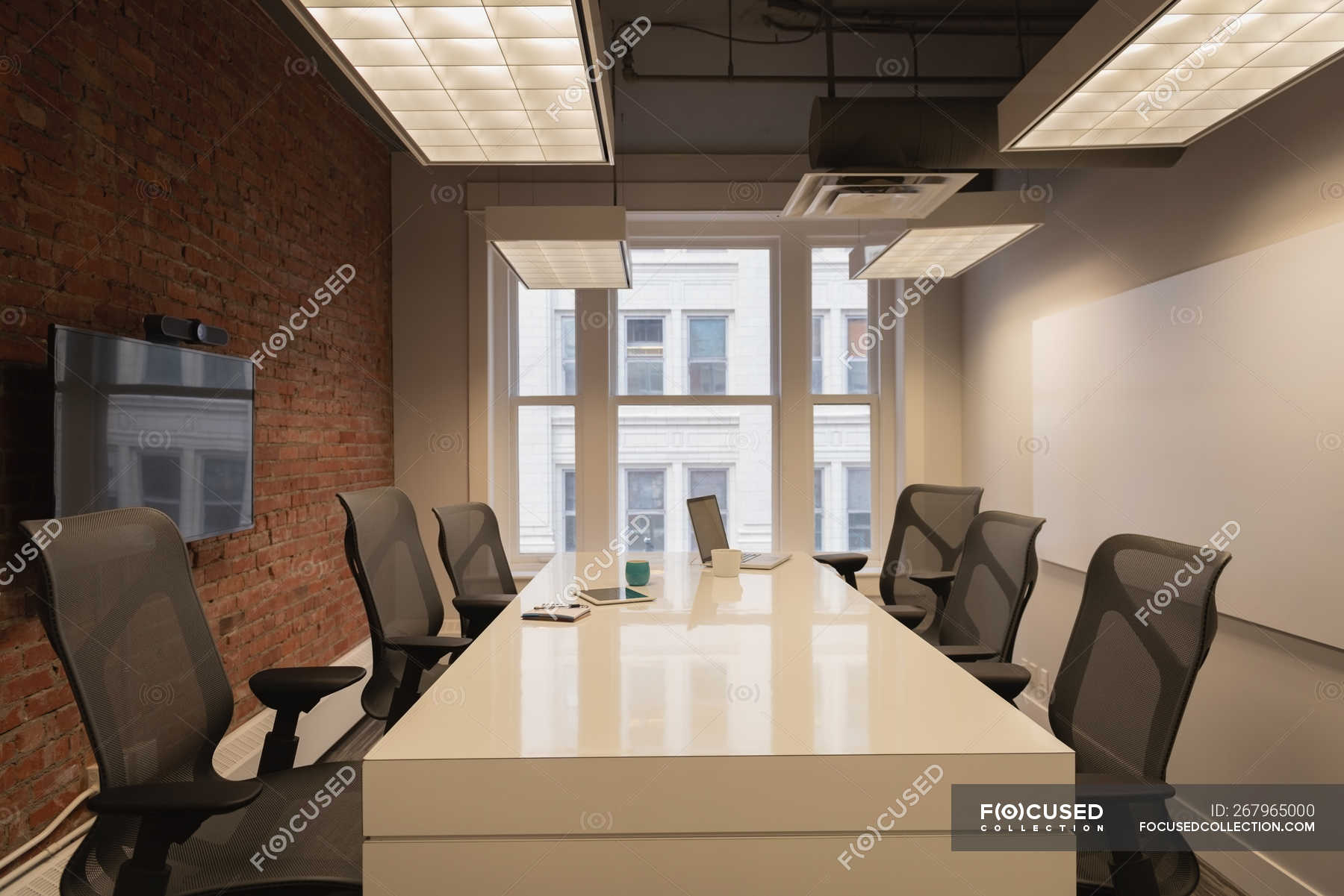 Empty Chairs And Table At Conference Room In Office Discussion Entrepreneur Stock Photo 267965000
