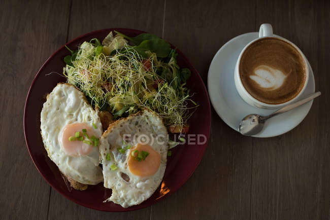 Close-up of breakfast served on table — Stock Photo