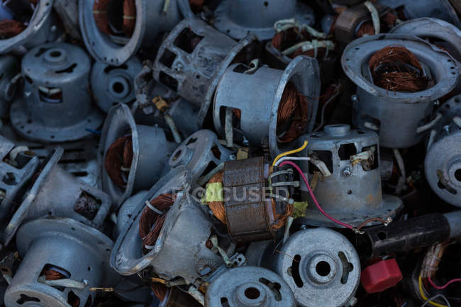 Close-up of machine parts in the junkyard — Stock Photo