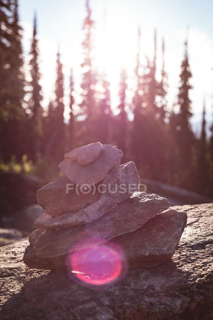 Zen rocks of different sizes and shapes stacked on top of each other in a pile — Stock Photo