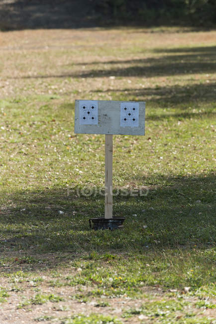 Target for a shooting range on a sunny day — Stock Photo