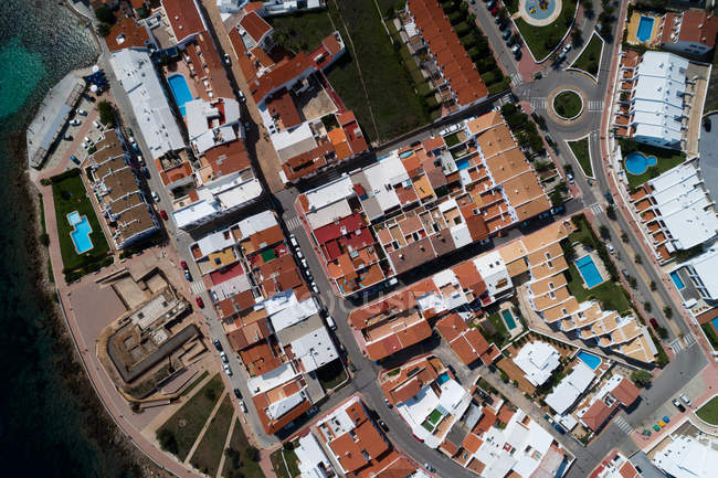 Aerial view of townscape on a sunny day — Stock Photo