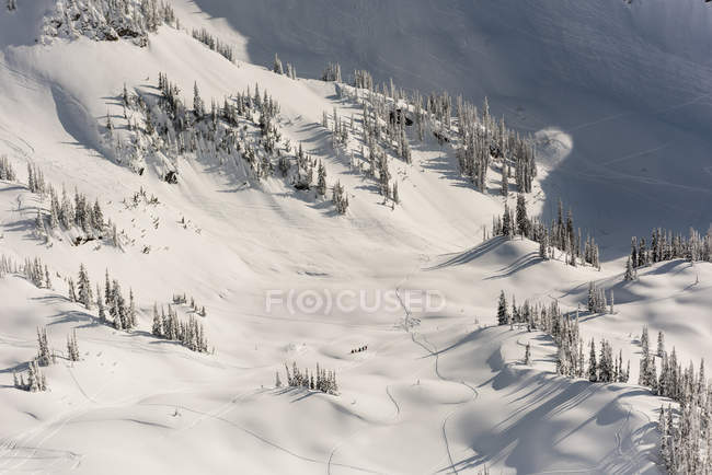 Montagne innevate durante l'inverno — Foto stock