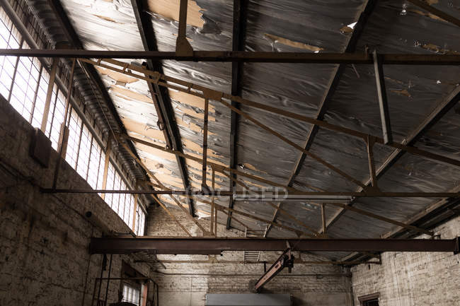 Interior of roof top in workshop — Stock Photo