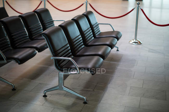 Close-up of empty seats at airport — Stock Photo