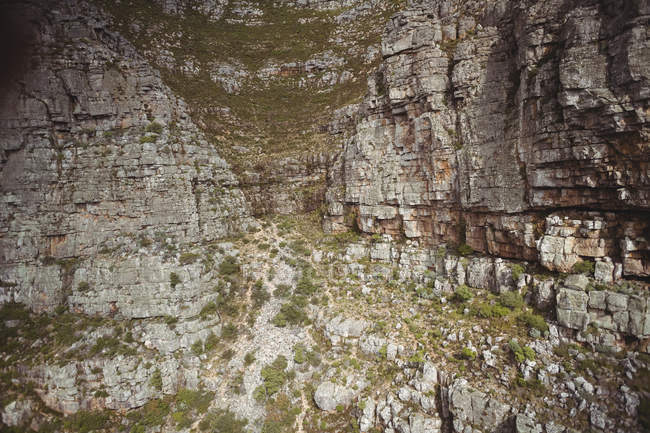 Bella vista della superficie rocciosa di montagna erbosa — Foto stock
