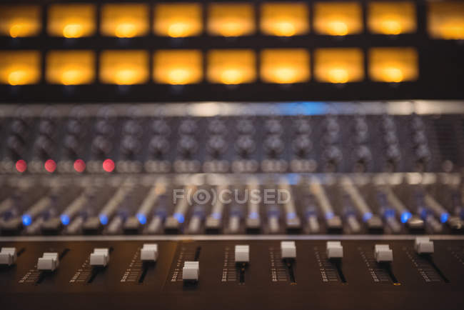 Close-up of sound mixer in a studio — Stock Photo