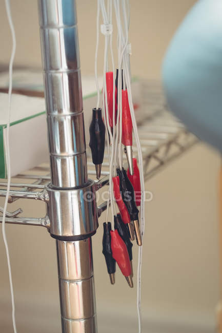 Close-up de cabos para agulhamento electro seco — Fotografia de Stock