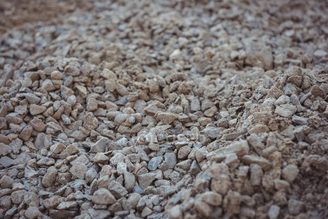 Close-up of gravel heap at construction site — Stock Photo