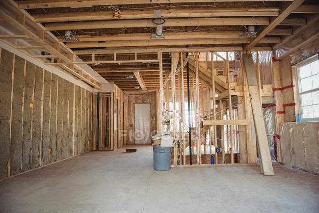 Interior of a building under construction — Stock Photo