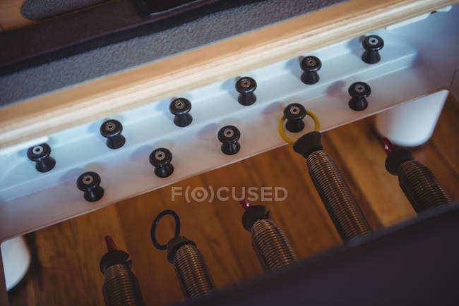 Close-up of reformer machine in fitness studio — Stock Photo
