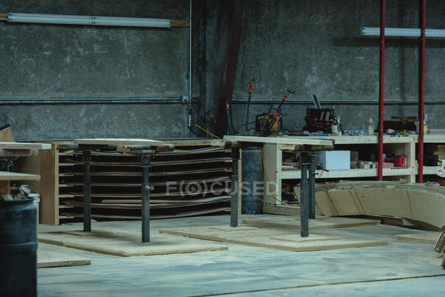 Front view of carpenters workshop — Stock Photo
