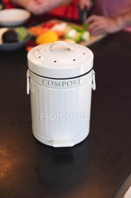 Chiudere una cassetta del compost — Foto stock