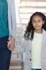 Close-up of Mother and daughter holding hands — Stock Photo