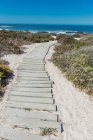 Boardwalk leading towards the beach — Stock Photo