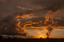 Frankreich, Mittelfrankreich, Sonnenuntergang — Stockfoto