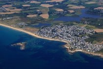 Francia, Bretaña, Morbihan. Vista aérea. Fort-Bloque. Ploemeur.. - foto de stock