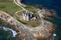 Aerial view of Castle of Quiberon. on Quiberon peninsula, Western France, France — Stock Photo