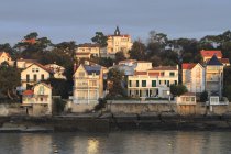 Pretty houses on seaside at Western France — Stock Photo
