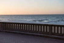 France, Normandy, view from the seawall of Cabourg after sunset — Stock Photo