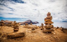 Madeira, Ponta do Furado stone mound — Stock Photo