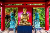 Madeira Island, Buddha sitting in the eastern region of the Monte Palace Tropical Gardens — Stock Photo