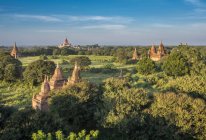 Myanmar, Mandalay area, Bagan sito archeologico, vista dal tempio Shwe San Daw — Foto stock