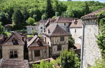 Saint Cirq Lapopie, dipartimento del Lot, Languedoc-Roussillon, Midi-Pyrenees, Francia — Foto stock