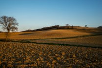France, Occitanie, Lauragais, Haute Garonne, plowed fields — Stock Photo