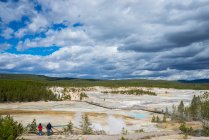 Stati Uniti, Wyoming, Parco Nazionale di Yellowstone, Bacino del Norris Geyser Patrimonio dell'Umanità UNESCO — Foto stock