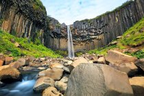 Iceland, Sudurland. Svartifoss waterfall. — Stock Photo