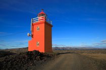 Islandia, Sudurnes, Faro de Grindavik. - foto de stock
