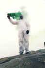 Man with a gas mask — Stock Photo