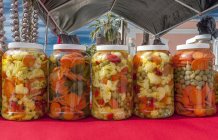 Todos Santos Magical Village, vegetable jars — Stock Photo