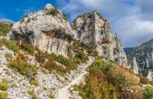 Spain, province of Huesca, autonomous community of Aragon, Sierra and Guara canyons natural park, Mascun Canyon — Stock Photo