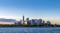 Usa, New York, Manhattan, Skyline-Panorama von der Upper Bay — Stockfoto