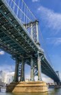 EUA, Nova York, Manhattan Bridge (1909) entre Brooklyn e Manhattan — Fotografia de Stock