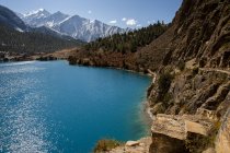 Nepal, Dolpo, summer time in a village surrounded by snow-covered peaks, Dolpo, Nepal — Stock Photo