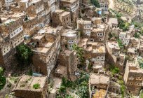 Naher Osten, Jemen, Zentrum West, Region Jebel Harraz (UNESCO Welterbe Tentative Liste) Al Hajjarah Bergdorf (Schießerei 03 / 2007) — Stockfoto