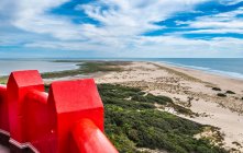 France, Charente-Maritime, view from the lighthouse of la Coubre (1905), dune and Bonne Anse bay, state forest of la Coubre — стокове фото