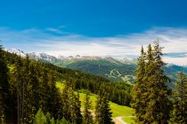France, Savoie, panoramic view from the arcs resort in summer — Stock Photo