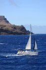 Spagna, Isole Canarie, Gomera, San Sebastian, barca a vela — Foto stock